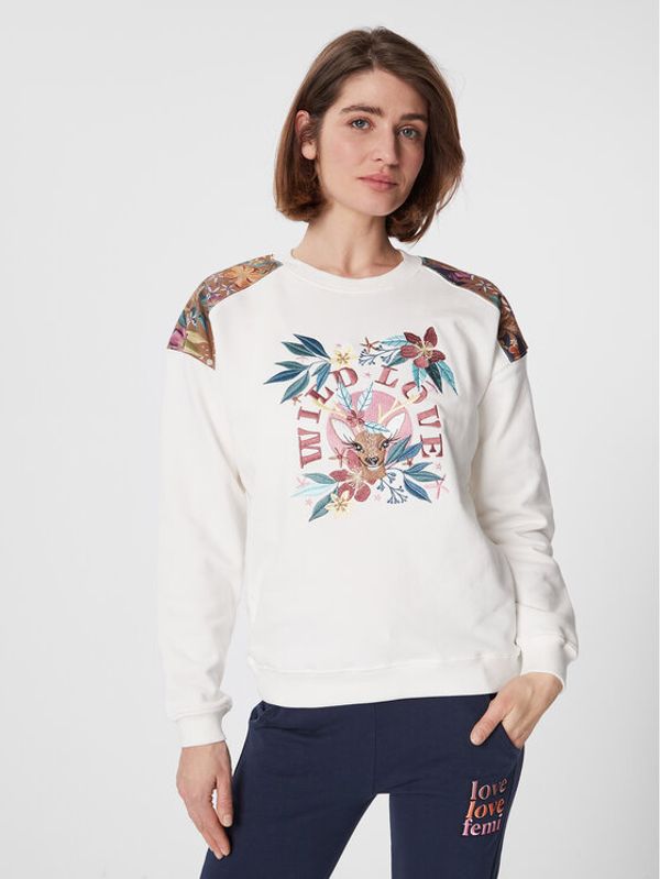 Femi Stories Femi Stories Суитшърт Liza Екрю Relaxed Fit
