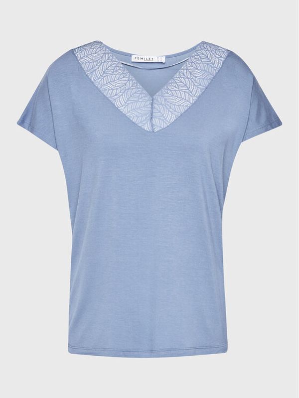 Femilet by Chantelle Femilet by Chantelle Тениска на пижама FNA550 Син Regular Fit
