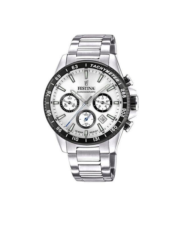 Festina Festina Часовник Timeless Chronograph F20560/1 Сребрист