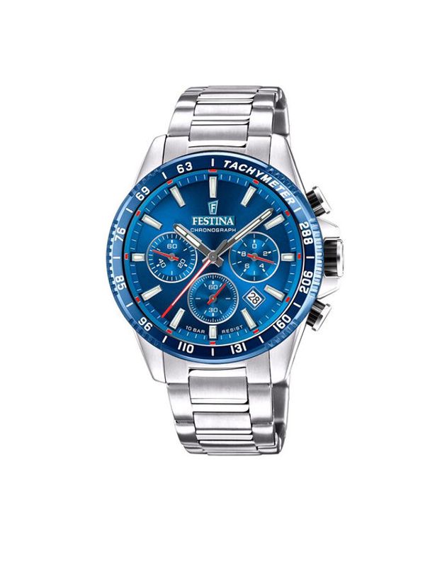 Festina Festina Часовник Timeless Chronograph F20560/3 Сребрист