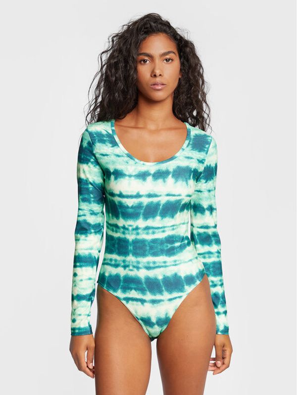 Fila Fila Боди Chambery FAW0222 Зелен Slim Fit