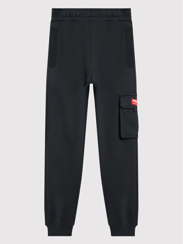 Fila Fila Долнище анцуг Teens FAT0006 Черен Regular Fit