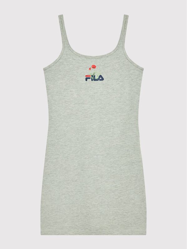 Fila Fila Ежедневна рокля Thale Spaghetti FAT0014 Сив Slim Fit