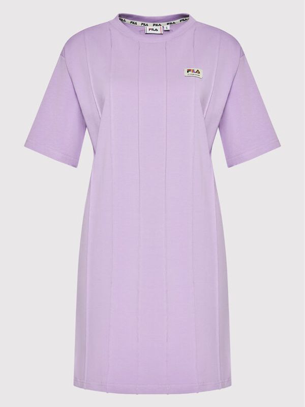 Fila Fila Ежедневна рокля Timra Pintruck FAW0022 Виолетов Relaxed Fit