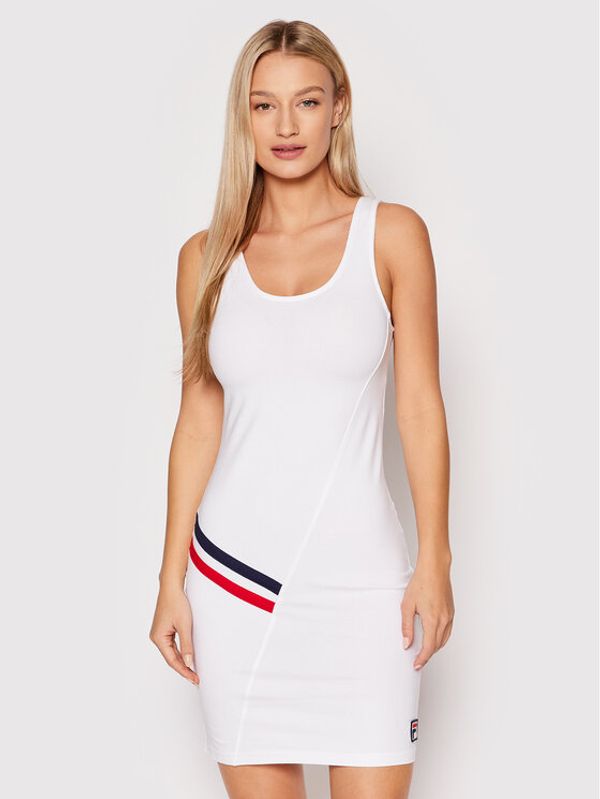 Fila Fila Ежедневна рокля Zusam FAW0157 Бял Slim Fit