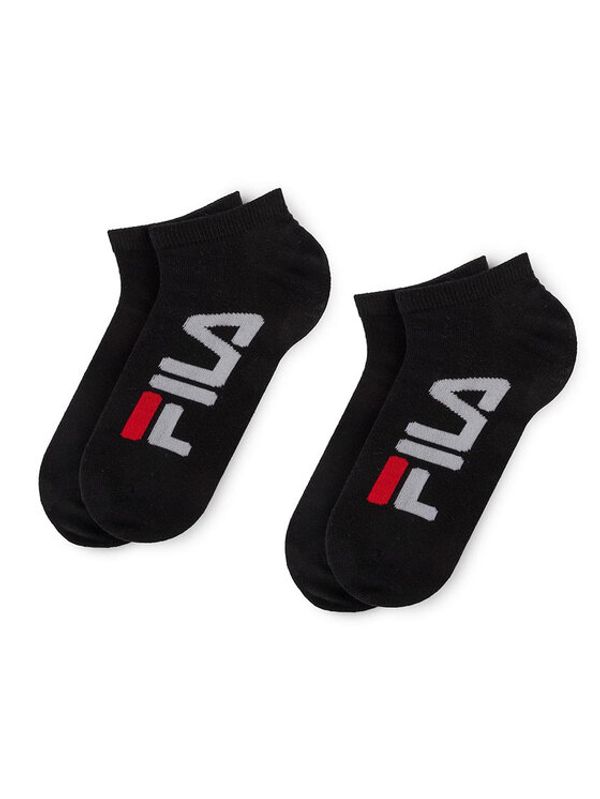 Fila Fila Комплект 2 чифта къси чорапи унисекс Calza Invisibile F9199 Черен