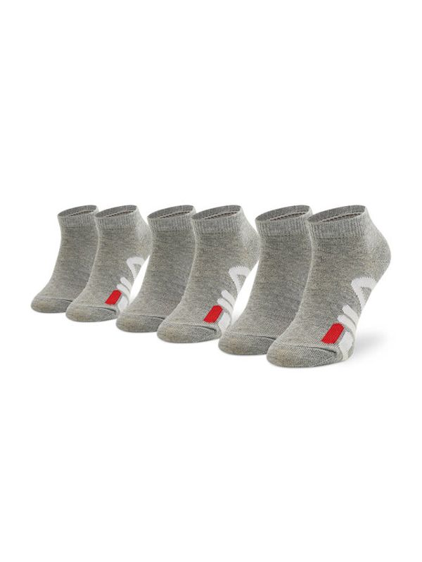 Fila Fila Комплект 3 чифта дълги чорапи детски Calza Invisible F8199/3 Сив
