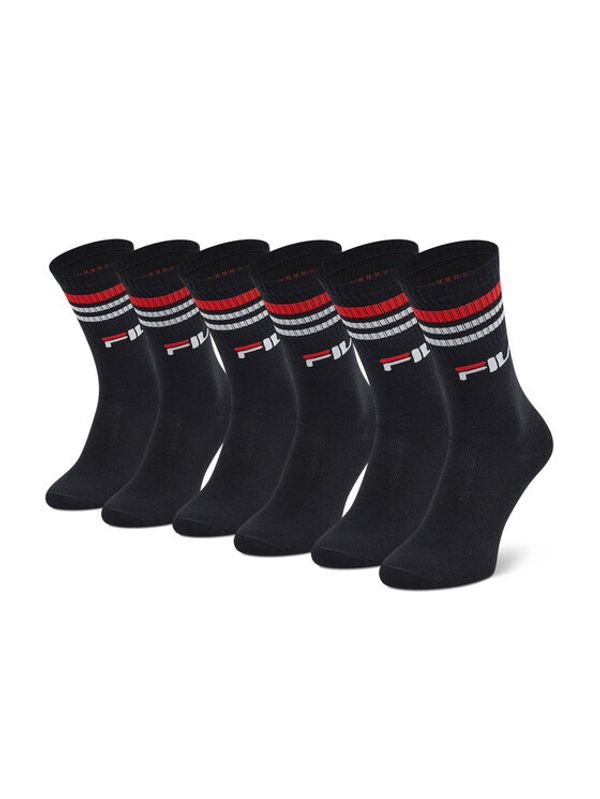 Fila Fila Комплект 3 чифта дълги чорапи мъжки Calze F9090 Черен