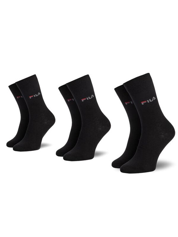 Fila Fila Комплект 3 чифта дълги чорапи мъжки Calze F9630 Черен