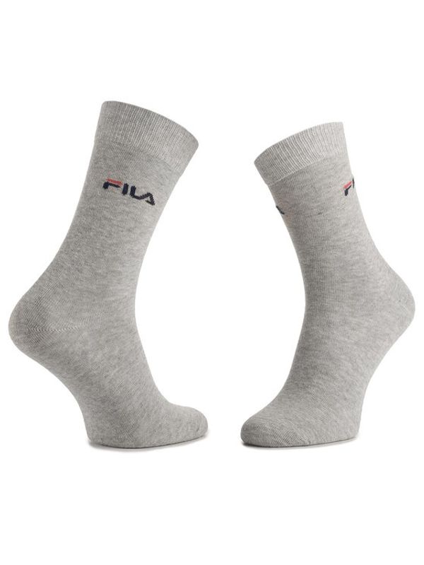 Fila Fila Комплект 3 чифта дълги чорапи мъжки F9630 Сив
