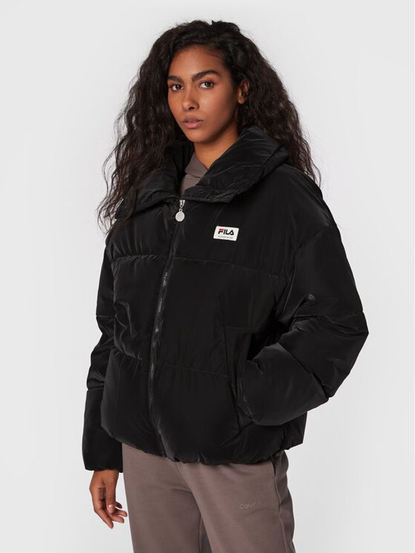 Fila Fila Пухено яке Trilj FAW0252 Черен Relaxed Fit