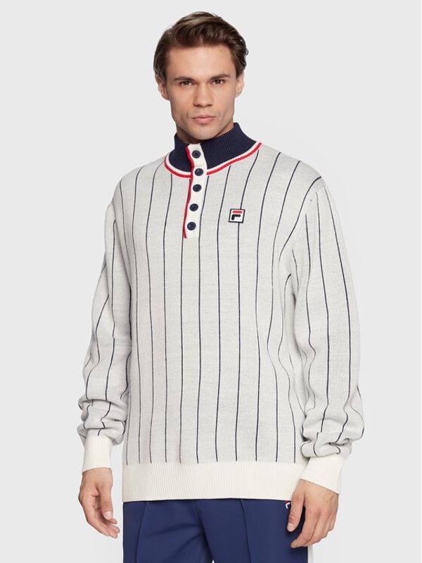 Fila Fila Пуловер Zanjan FAM0171 Бял Regular Fit