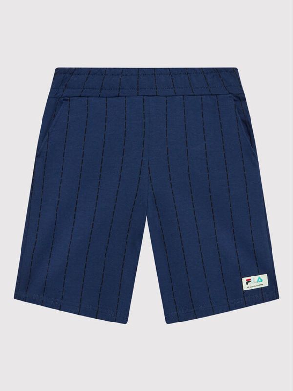 Fila Fila Спортни шорти Tesfeld Aop FAT0055 Тъмносин Regular Fit