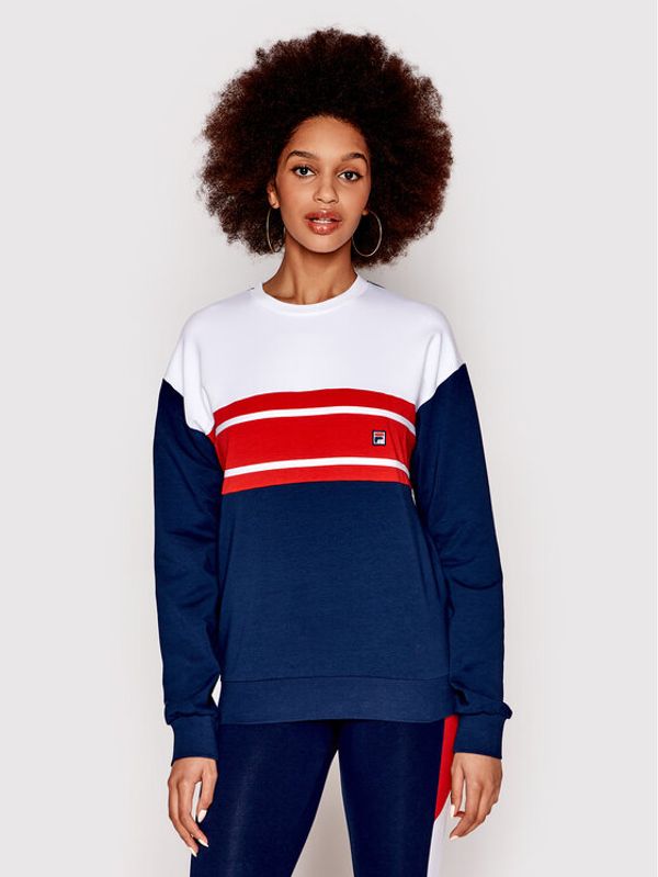 Fila Fila Суитшърт Boston FAW0120 Тъмносин Loose Fit