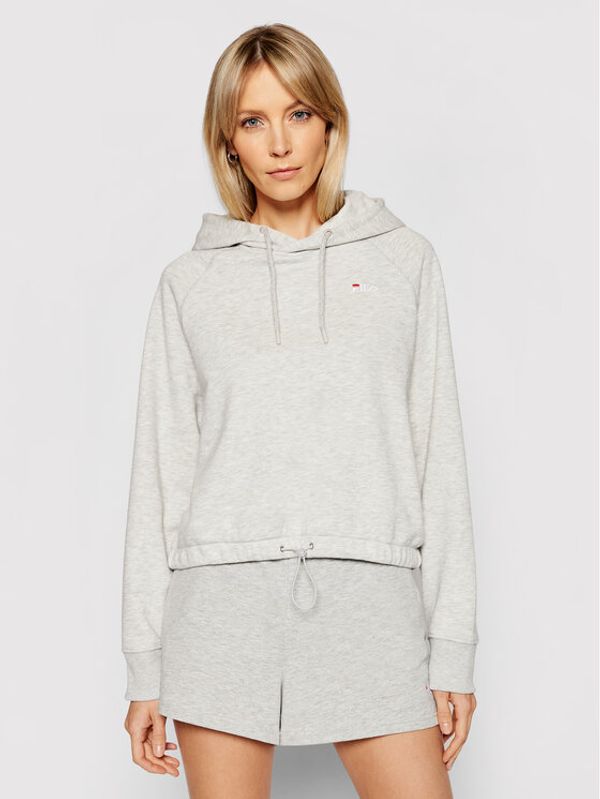 Fila Fila Суитшърт Elaxi 688570 Сив Cropped Fit