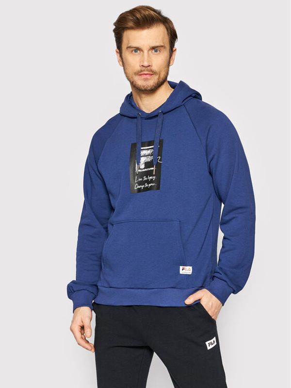 Fila Fila Суитшърт Telc FAM0023 Тъмносин Regular Fit