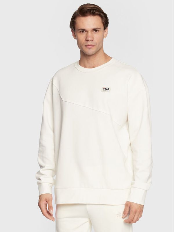 Fila Fila Суитшърт Tricase FAM0151 Бял Boxy Fit