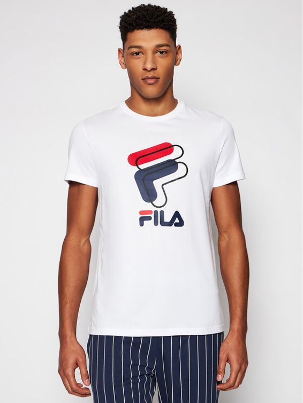 Fila Fila Тишърт Amparo 688464 Бял Regular Fit