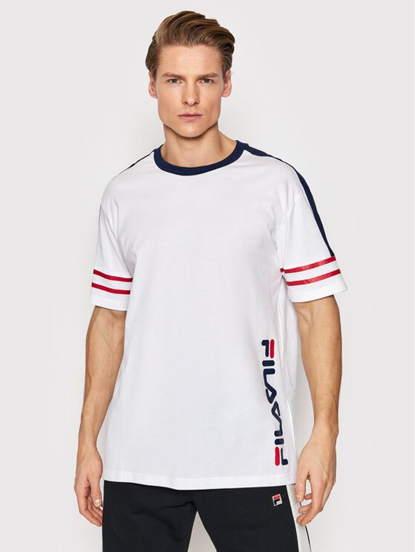 Fila Fila Тишърт Barstow 768989 Бял Loose Fit