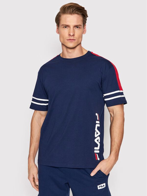 Fila Fila Тишърт Barstow FAM0079 Тъмносин Relaxed Fit