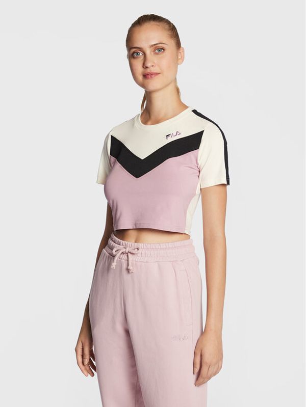 Fila Fila Тишърт Biella FAW0272 Бял Slim Fit