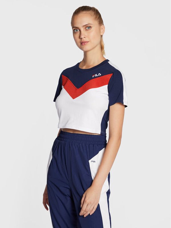 Fila Fila Тишърт Biella FAW0272 Тъмносин Slim Fit