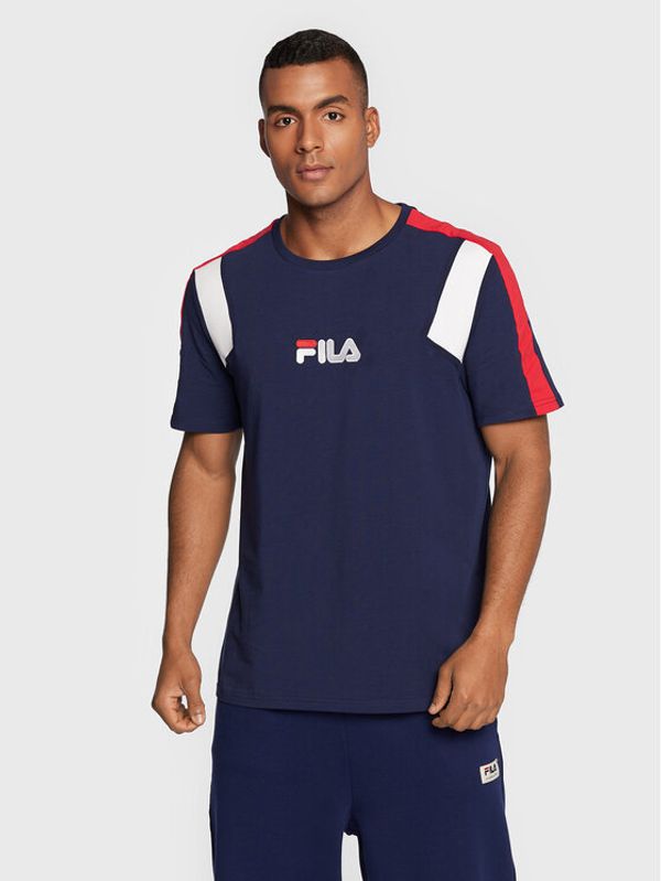 Fila Fila Тишърт Bormio FAM0175 Тъмносин Regular Fit