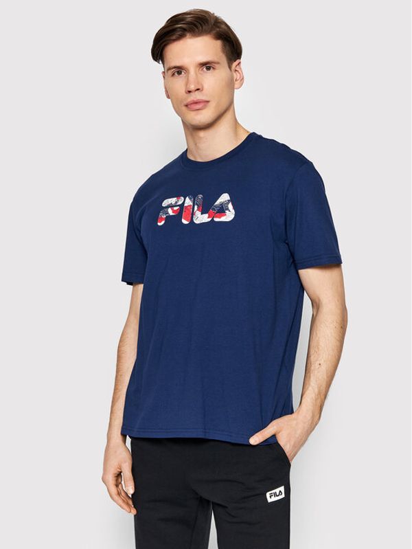 Fila Fila Тишърт Bosque FAM0043 Тъмносин Regular Fit