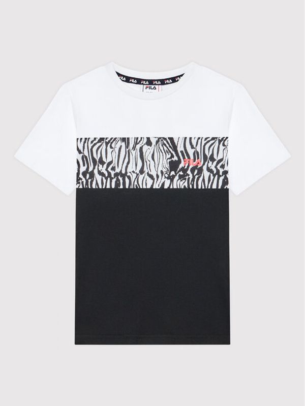 Fila Fila Тишърт Brisbane Blocked FAT0087 Черен Regular Fit