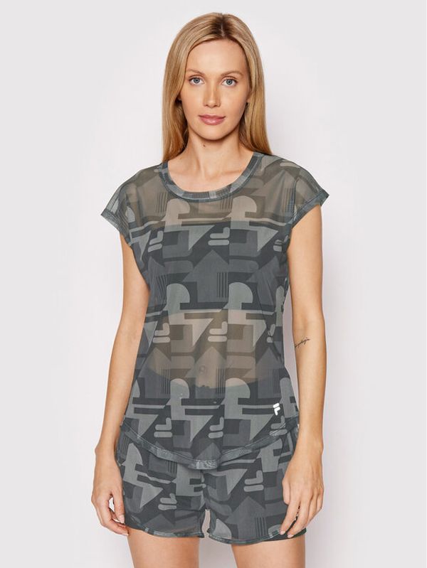 Fila Fila Тишърт Riesa FAW0056 Черен Regular Fit