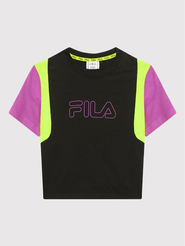 Fila Fila Тишърт Samara Blocked 683419 Черен Regular Fit