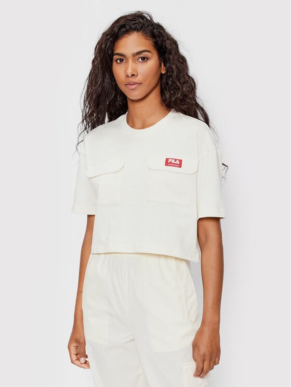 Fila Fila Тишърт Tallinn FAW0006 Бял Oversize