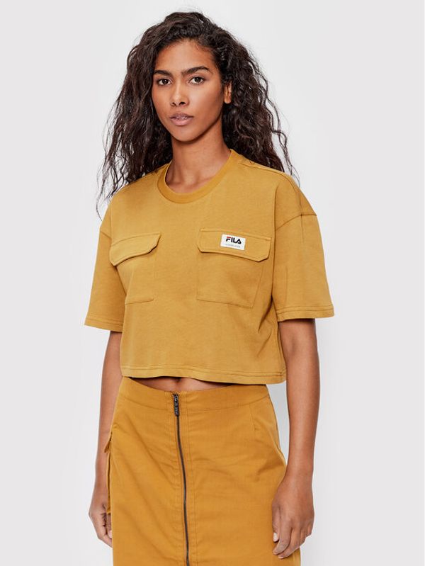 Fila Fila Тишърт Tallinn FAW0006 Кафяв Oversize