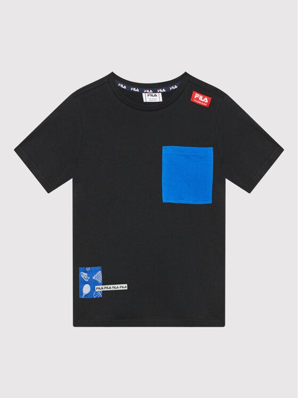 Fila Fila Тишърт Treffurt FAT0037 Черен Regular Fit