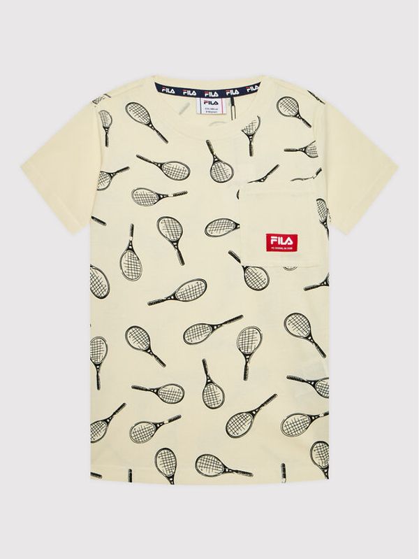 Fila Fila Тишърт Tribeg Aop FAT0040 Жълт Regular Fit