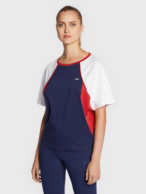 Fila Fila Тишърт Zawiya FAW0266 Тъмносин Oversize