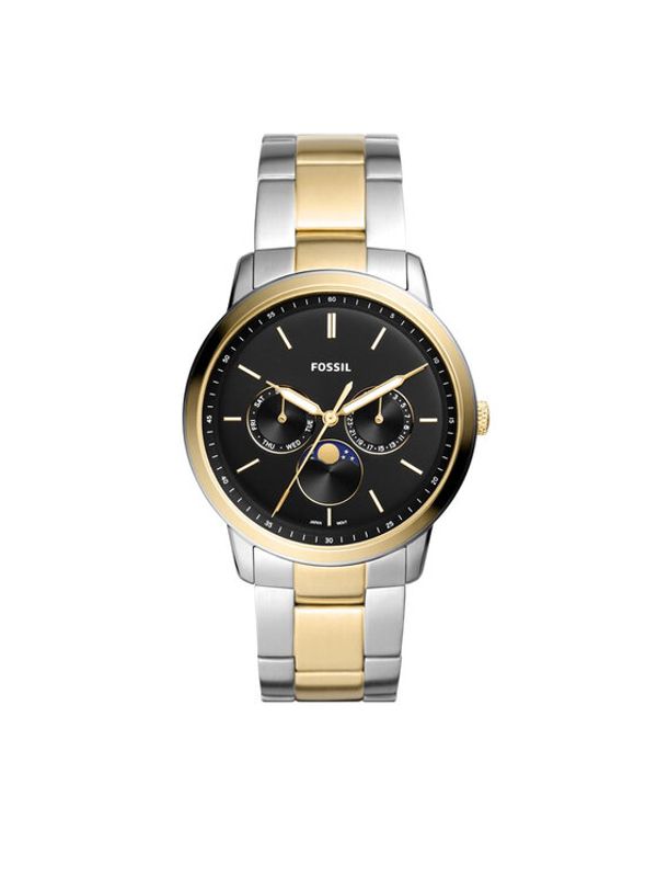 Fossil Fossil Часовник Neutra Moonphase Multifunction Two-Tone FS5906 Сребрист