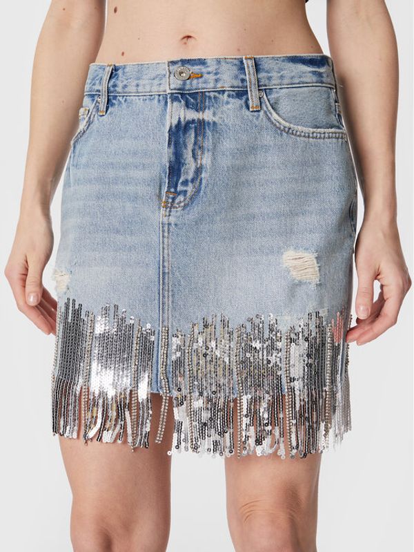 Fracomina Fracomina Дънкова пола FP23SG5002D419R9 Син Regular Fit