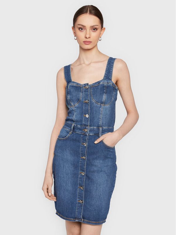 Fracomina Fracomina Дънкова рокля FP23SD4003D40802 Син Regular Fit