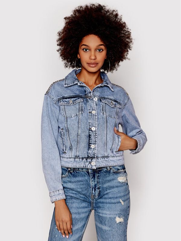 Fracomina Fracomina Дънково яке FP22SJ4006D41903 Син Regular Fit