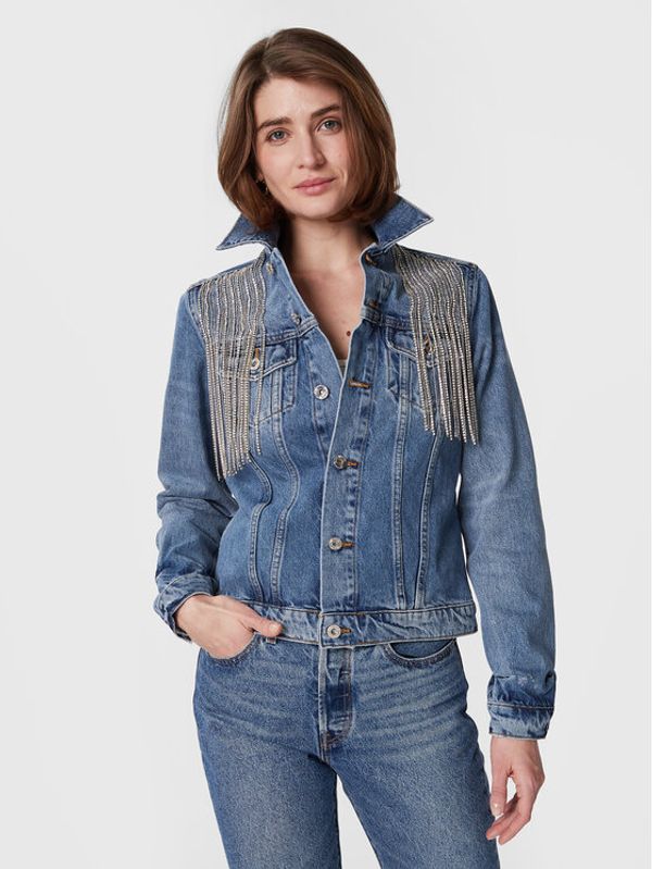 Fracomina Fracomina Дънково яке FP23SJ4005D419R9 Син Regular Fit