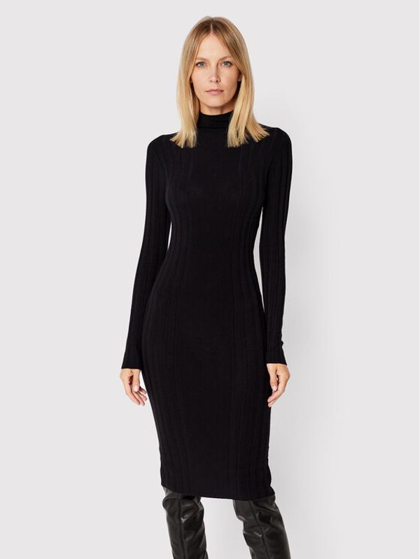 Fracomina Fracomina Ежедневна рокля FJ22WD5003K41401 Черен Slim Fit