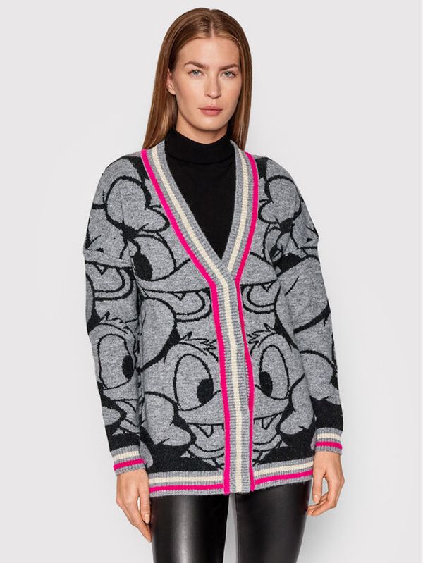 Fracomina Fracomina Кардиган FD21WT8001K412F8 Сив Regular Fit