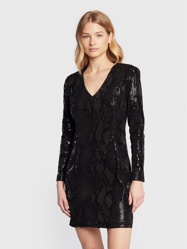 Fracomina Fracomina Коктейлна рокля FQ22WD1009W53601 Черен Regular Fit