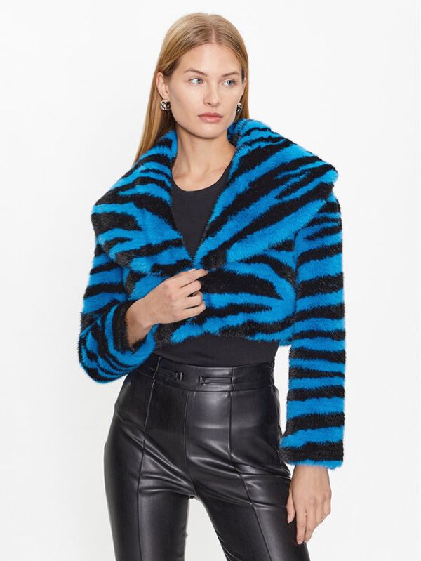 Fracomina Fracomina Кожено палто FR23WC4005O44501 Син Regular Fit