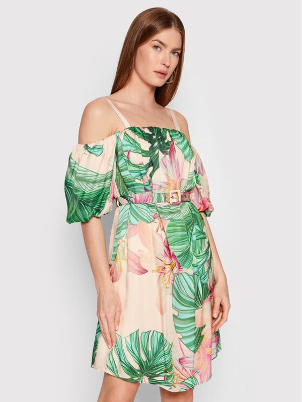 Fracomina Fracomina Лятна рокля F322SD1017W451N4 Бежов Regular Fit