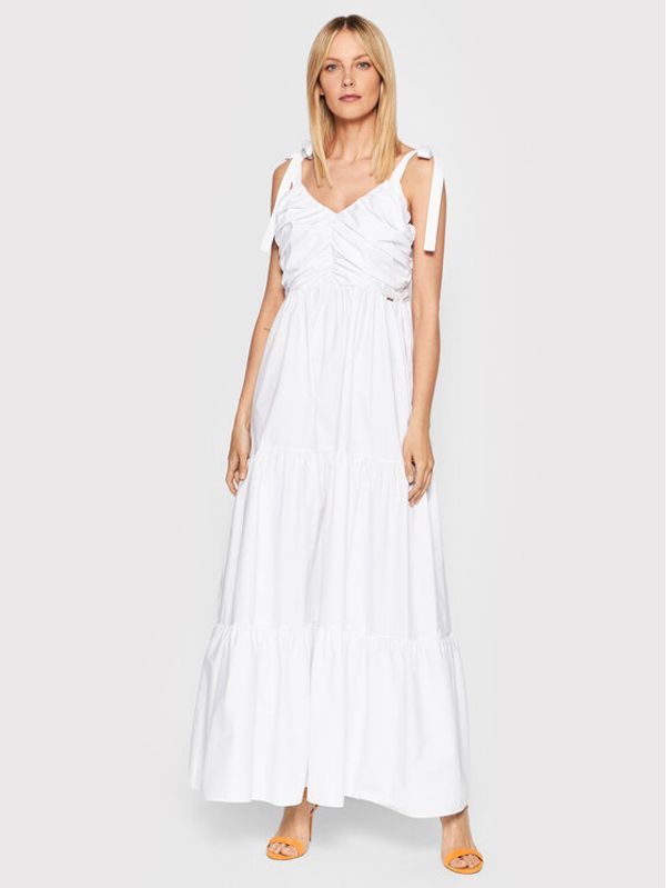 Fracomina Fracomina Лятна рокля FP22SD3012W40001 Бял Regular Fit