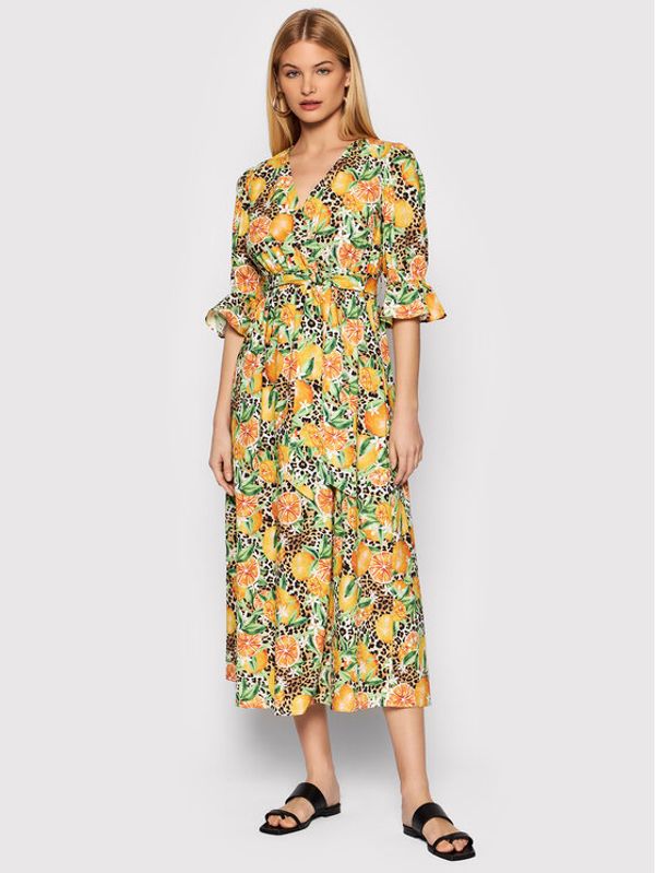 Fracomina Fracomina Лятна рокля FR22SD3008W400N4 Оранжев Regular Fit