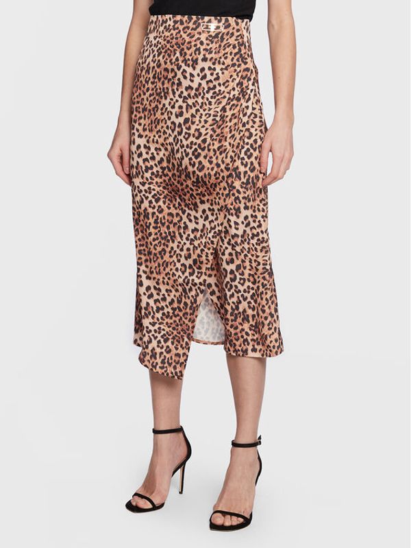 Fracomina Fracomina Миди пола FJ23SG3004W470N4 Кафяв Regular Fit