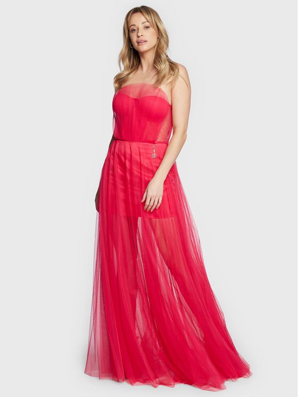 Fracomina Fracomina Официална рокля FQ23SD3011W52901 Розов Slim Fit